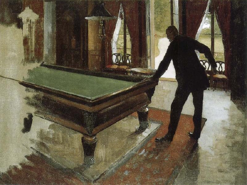 Gustave Caillebotte Pool table France oil painting art